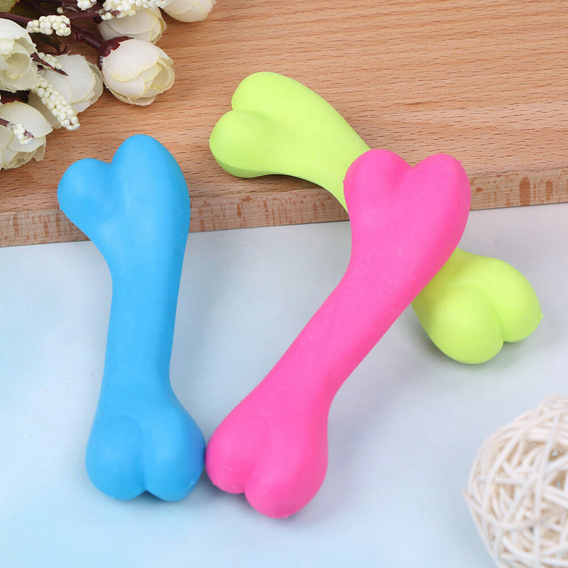 Pet dog puppy cat rubber dental teeth chew bone play training fetch fun toys â„–[
