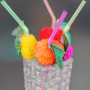50 Paper Umbrella Plastic Drinking Straw Beach Party Fruit Straw Supply Nice ME