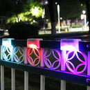1x Solar Energy Auto Stair LED Light (Milky White Lampshade X4 Color Light) A