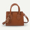 Fashion Solid Women Shoulder Handbag PU Totes Crossbody Bags (Light Brown)