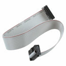 30cm 11.8" 2.54mm Pitch 16 Pin Female to Female IDC Ribbon Cable Gray O1V2