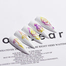 13pcs Nail Art Stickers DIY Fire Flame Holographic Adhesive Tape Manicure Decals
