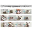 Non Finished Wool Felt Handmade Set DIY Hamster for Needle Material Bag