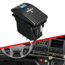 1x 12V Rocker Toggle Switch Blue LED Winch 7P In Out Light Car Momentary SPDT