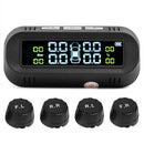 USB+Solar Wireless Car TPMS Tire Pressure Monitor System LCD w/4External