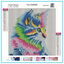 5D DIY Full Drill Diamond Painting Colorful Kitten Cross Stitch Embroidery