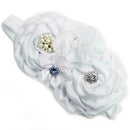 Girls Baby Children Satin Rose Headband Hair Bow Band Acsories