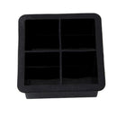 Silicone Ice Cube-Square jumbo king Size Big Black DIY Mould Large Mold Tray Sup