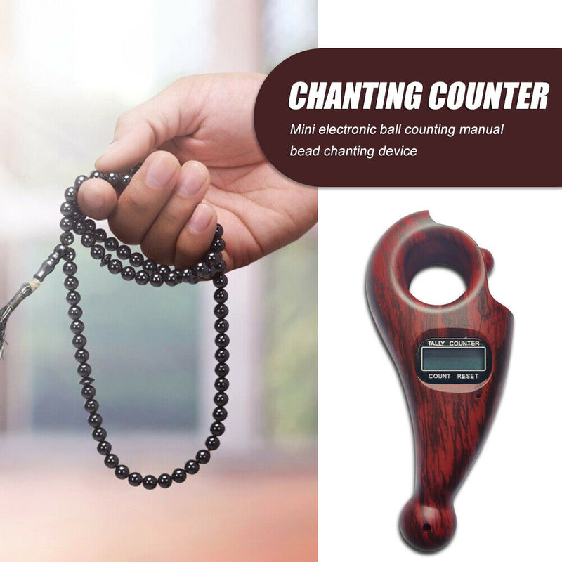 Digital Buddha Rotating Beads Counter Buddhist Finger Game Tool (Rosewood) A