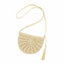 Straw Crossbody Bag Women Weave Shoulder Bag Round Summer Beach Purse and H Y5H2
