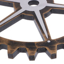 2 pieces Rustic Industrial Wooden Wall Hanging Gear Home Bar Art Decor 29CM