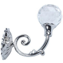 2Pcs Metal Crystal Glass Support Hook Curtain Holder Tieback Hook