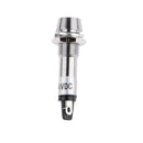 40Pack 8mm 24V Red LED Panel Metal Indicator Light Dash Pre-Wired LED