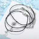 Boho Sun Star Moon Ankle Anklet Bracelet Multilayer Chain Foot Jewelry Beach NEW