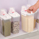 1x Cereal Dispenser Plastic Storage Box Kitchen Food Grain Rice Container 2L Hot