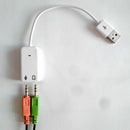 USB Male to 2x 3.5mm Jack Headphone/Microphone Socket AUX Audio Adapter Ca HZE
