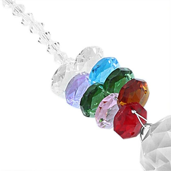 1X(24Cm Chandelier Crystals Ball Prism Pendant Rainbow Maker Chakra Cascade