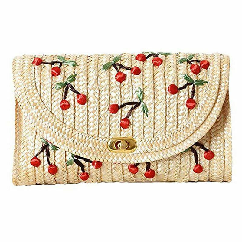 Weave Embroidery Cherry Chain Women Messenger Bags Bohemian Style Mini Wome U6Z4