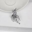 Retro Crystal Eagle Brooch Lapel Pin Men Women Shirt Suit Accessory Gift