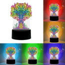 Special Shaped Diamond Painting Light DIY Colorful Tree Embroidery LED Lamp A