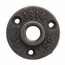 1/2 inch Three Holes Black Iron Flange Pipe Floor Fitting Threaded Wall Mou