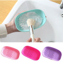 Green Brush Cleaner Cosmetic Make Up Washing Brush Gel Cleaning Mat Foundat L8Y4