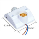 E27 Infrared Motion PIR Sensor Automatic Alarm LED Light Holder Lamp E4T8