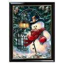 Cute Christmas Snow Man Cross Stitch Painting DIY 5D Diamond Embroidery