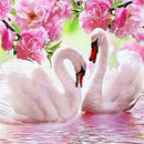 4 Pack Swan DIY 5D Diamond Painting Kits Full Drill Cross Stitch Home Decor