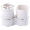 White Toothbrush Holder Wall Hanging Toothpaste Mouth Cup Waterproof Hangin