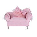 Soft Bowknot Couch Jewelry Box for Girls Travel Jewelry Organizer for Necklace