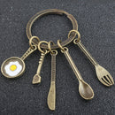 Creative Metal Car Keyring Kitchenware Kitchen Supplies Keychain Key Chain Ring