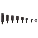 180Pcs Black M3 Nylon Male-Female Hex Spacers Screw Nut Assortment Kit