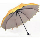Sunscreen Fashion Portable Sunflower Folding Travel Anti UV/Rain/Sun Um BCD