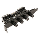 PCI 8 Way Desktop Computer Cooling Fan Speed Controller Cooler with LED light