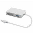 4 In 1 Type C Male To Hdmi Vga Dvi Usb 3.0 Female Adapter Converter Support