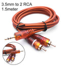 1.5M 3.5mm Stereo to 2 RCA Y Audio Line Cable Audio Cable CordB_kz