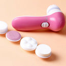 5 In 1 Heated Body Face Beauty Skin Care Cleaning Brush SPA Facial Massager