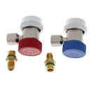 2Pcs R134A Quick Connect Adapter Air Conditioning Extractor 1/4" SAE HVAC
