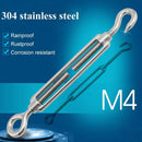 M4 Stainless Steel 304 Hook & Eye Turnbuckle Rope Tension Screws 30mm