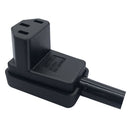 2x C13 Power Plug Right Angle IEC 320 C13 Female Wire Adapter