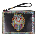 DIY Wolf Special Shaped Diamond Painting Women Wristlet Bag Zipper Wallet