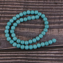 Wholesale Round Blue Turquoise Stone Spacer Beads DIY Jewelry Making 15"