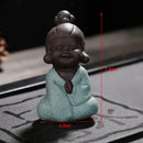 Little Buddha Monk Tea Pet Meditation Craft for Zen Garden Sand Decor