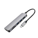 6 in 1 Thunderbolt 3 Usb-C to Hdmi 4K Adapter Sd Tf Card Reader Usb3.0 Hub