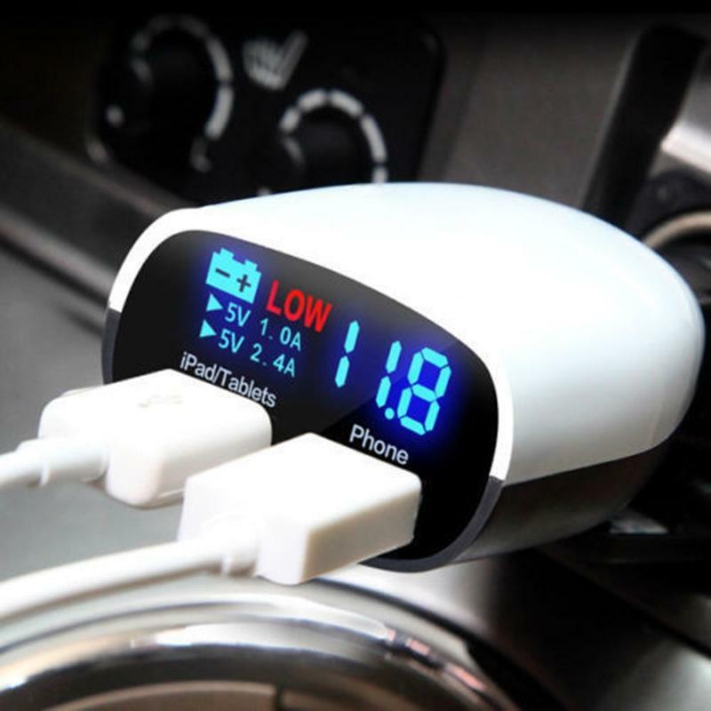 2016 Car Charger Dual USB Plus Adapter Cigarette Lighter LED For All iPad Tablet