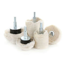 5PCS Flannelette Polishing Pad Buffing Wheel Mop Drill For Metal Stainless Steel