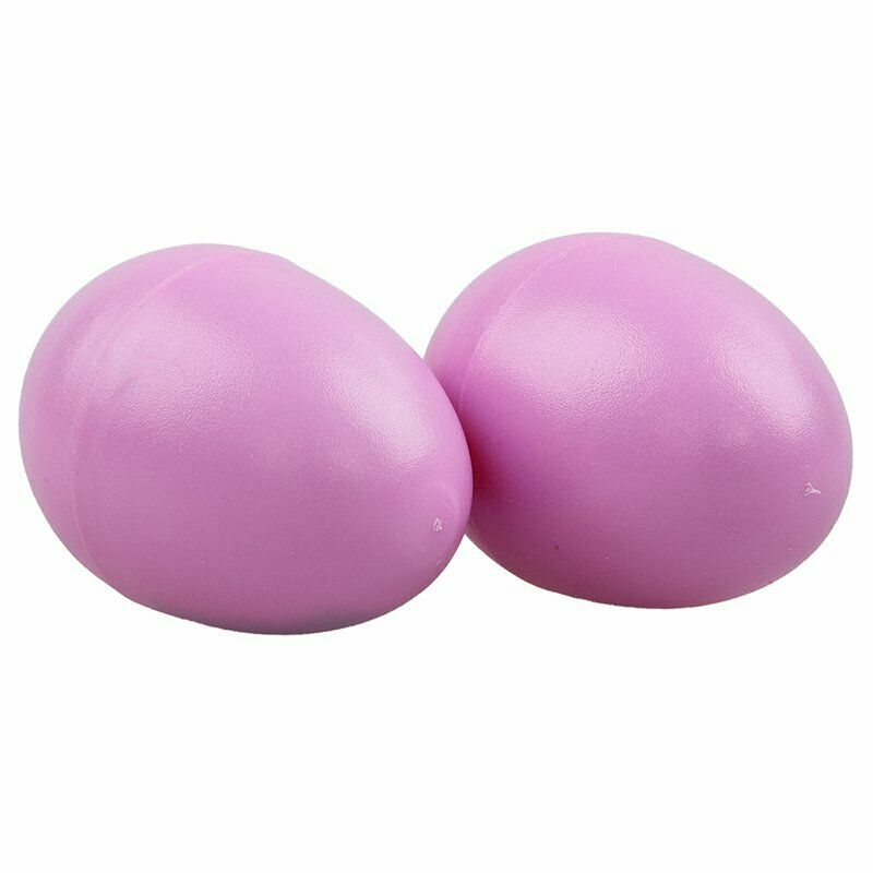 1 Pair Plastic Percussion Musical Egg Maracas Shakers W2R5