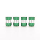 4x Aluminum Car Auto Motor Wheel Tire Valve Stem Caps Dust Covers Round Green 3C