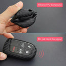 Carbon Fiber Key Fob Chain For Jeep Dodge Chrysler Accessories Cover Cas DQL